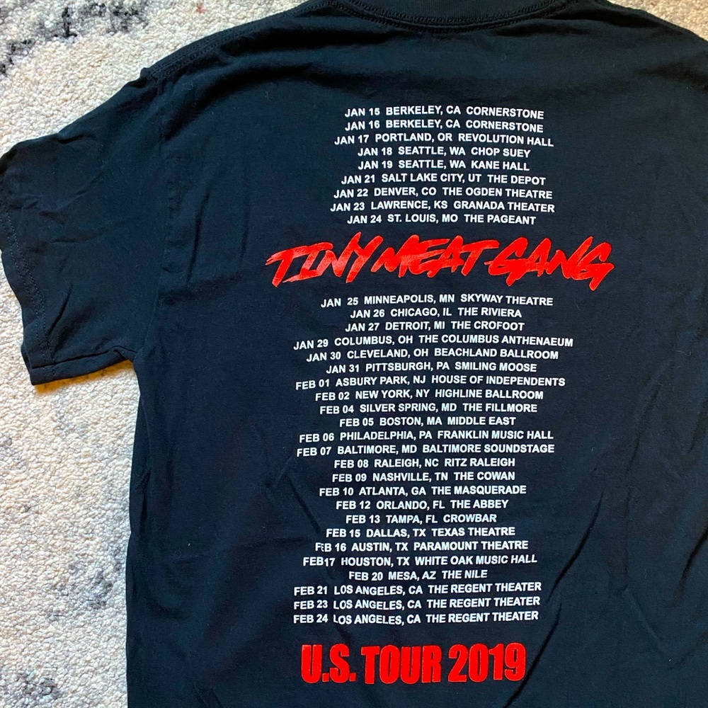 cody and noel, tiny meat gang 2019 tour shirt